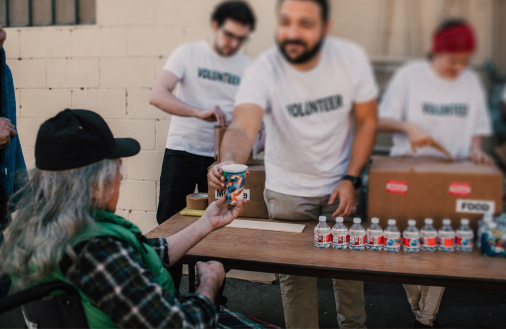 Volunteers serving the community